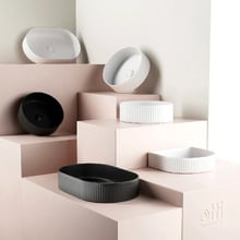 Marlo 400mm Fluted Ceramic Above Counter Basin